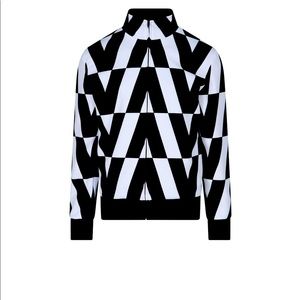 Mens White Valentino “Optical V” Track Jacket.